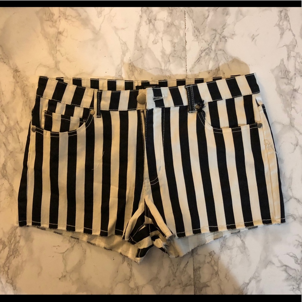 High Rise Striped Shorts
